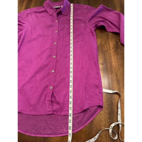 VINTAGE Chico’s Design Women’s Purple Casual Button Down Blouse Size 0 (S) - Picture 6 of 8